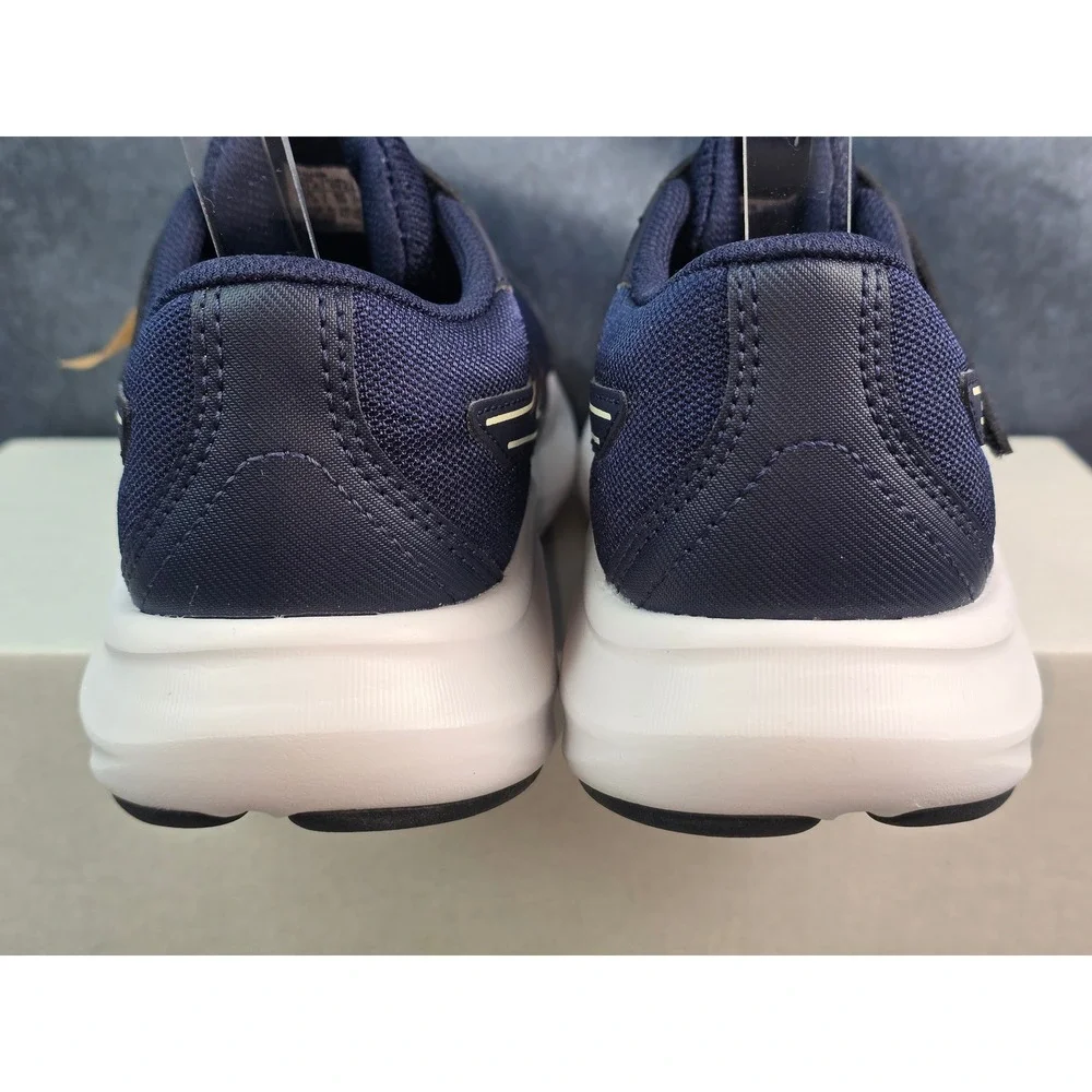 NWT Asics Contend 9 Running Shoes Navy Blue Red Hook and Loop Kids Size 2.5